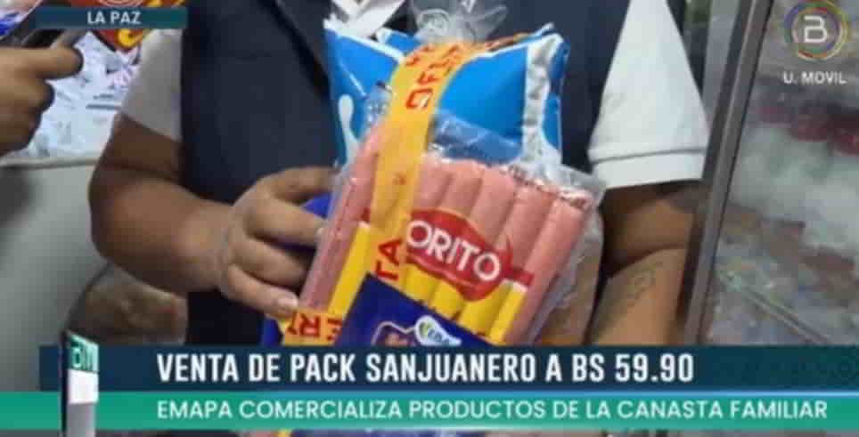 Emapa ofrece “Pack Sanjuanero” que consta de salchichas, leche y pan