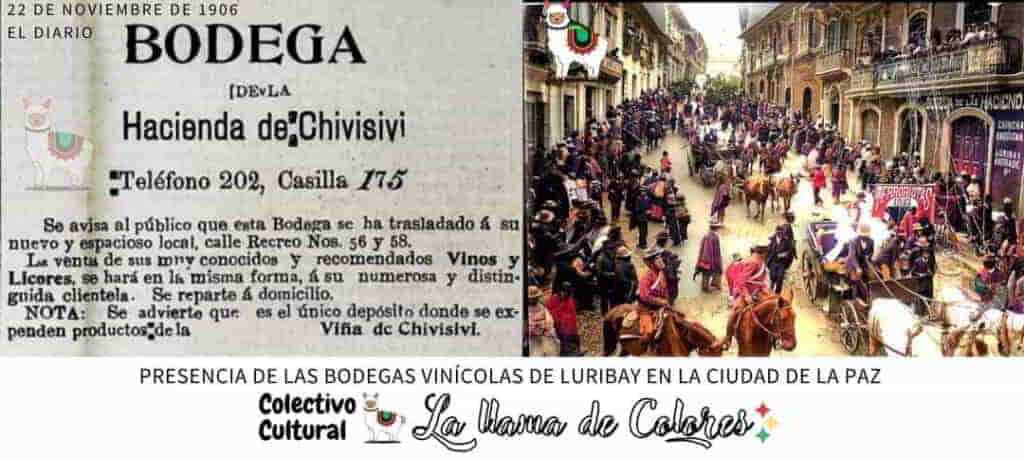 La presencia de las bodegas vinícolas de Luribay en la ciudad de La Paz