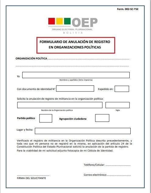 Verifica si eres militante de un partido político y cómo anularlo