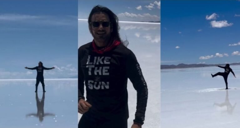 El actor Mario Cimarro llega al Salar de Uyuni