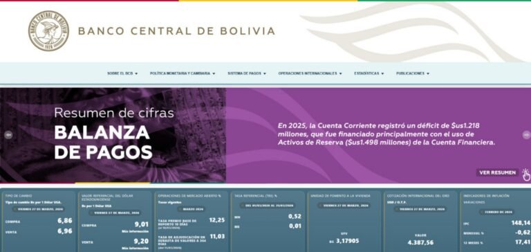 BCB actualiza su página web con acceso fácil a la información