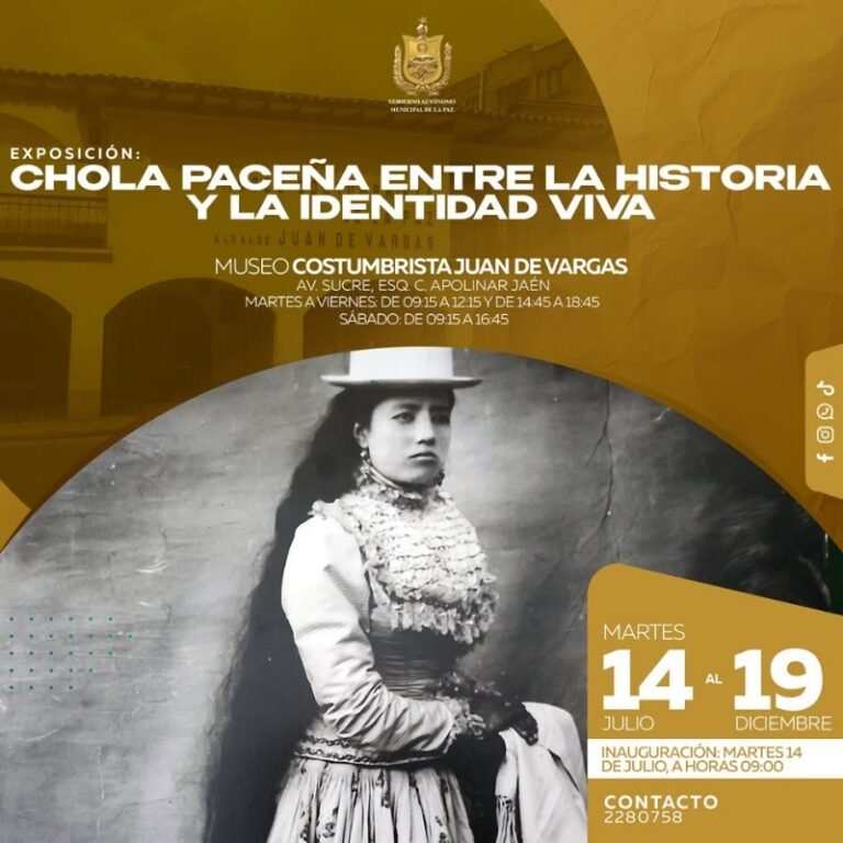 Exposición rinde homenaje a la chola paceña en el Museo Costumbrista Juan de Vargas