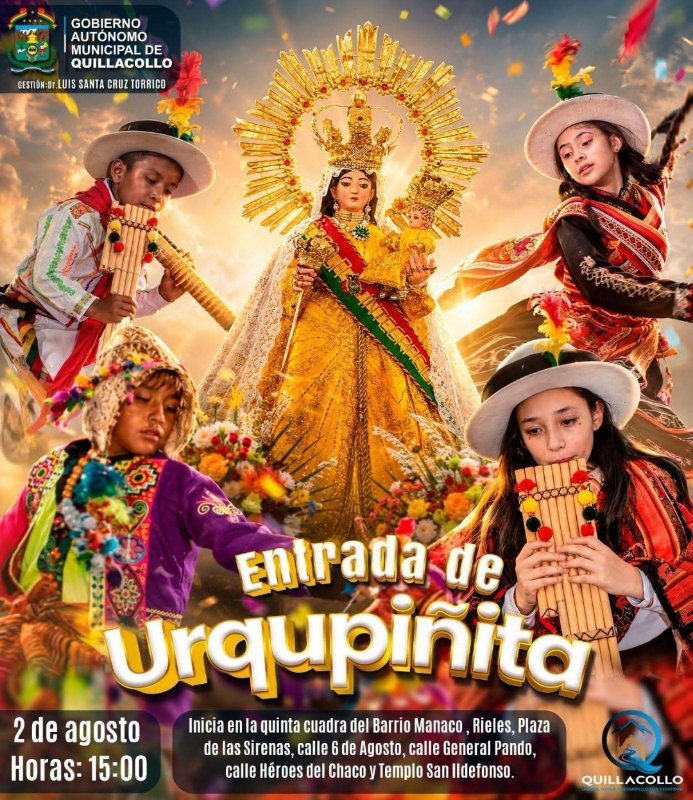 Quillacollo se prepara para la tradicional Entrada Infantil «Urkupiñita» este domingo 2 de agosto