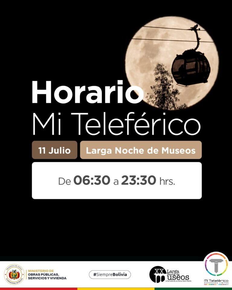 Mi Teleférico extenderá su horario de servicio este sábado por la Larga Noche de Museos