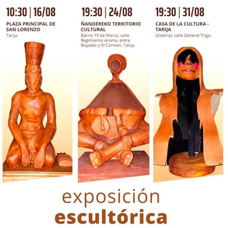 Tarija expondrá esculturas de barro sobre su diversidad cultural del 15 al 31 de agosto